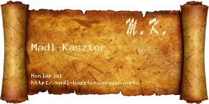 Madl Kasztor névjegykártya